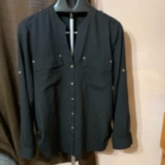 Calvin Klein Button Down Blouse - Picture 1 of 8